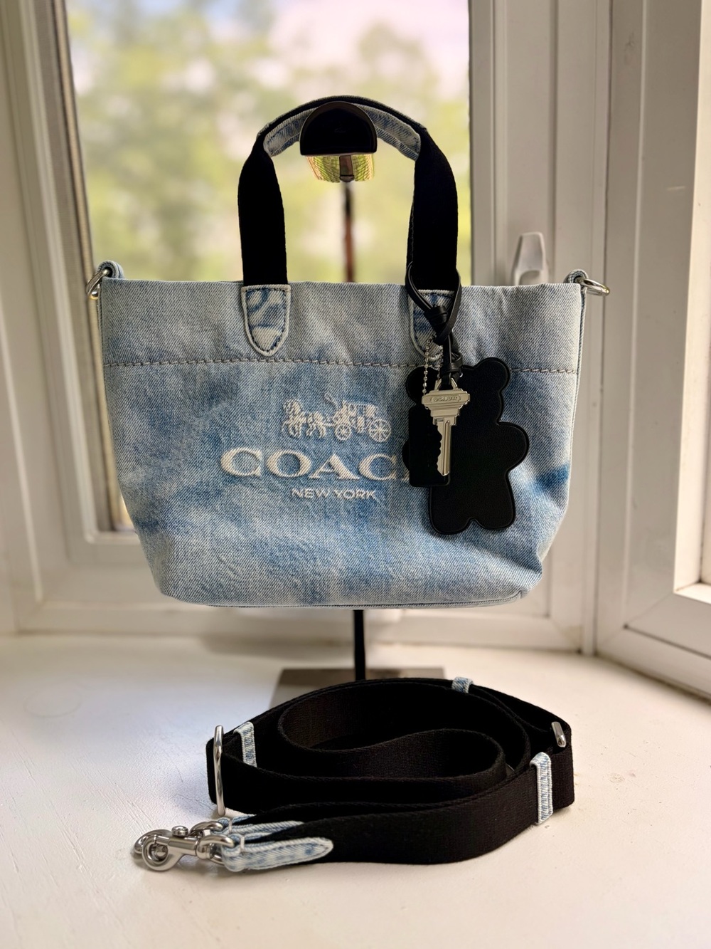 Coach Mini Tour Tote Bag in Loved Denim